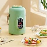 Elektrischer Hot Pot mit Dampfer, 800ML Ramen-Kocher, Non Stick Tragbarer Nudel Kocher für Pasta Suppe Steak Haferflocken, Multifunktion Aler Fauler Topf mit 6 Modi & Timer &