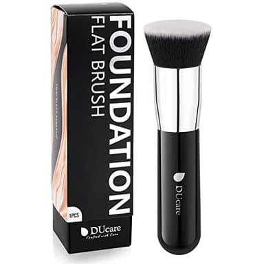 DUcare Foundation Pinsel Kabuki Make Up Pinsel Flat Top Pinsel Schminkpinsel Kosmetikpinsel - Ideal für Cremige, Pudrige oder Flüssige Foundation