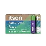 ITSON, Akkus AAA, 8 Stück, Kapazität mit min. 800 mAh, Verpackung 95% recycelt, Made in Japan, am besten für Fernbedienungen, Taschenlampen, Uhren
