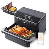 COSORI Heißluftfritteuse 2 Kammern Airfryer, 8-in-1 Dual Blaze TwinFry XXL 10L, Heissluftfritteuse Doppelkammer mit herausnehmbarem Trenner & Untere Heizelemente, 70 Rezepte, 2-6 Personen