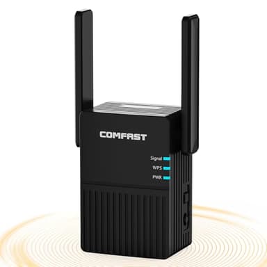 COMFAST WLAN Verstärker, High-Speed WLAN Repeater 1200 Mbit/s Dual-Band Internet Verstärker mit 2 Antennen, WPS, MU-MIMO, Signal-LED, kompakt und tragbar für stabiles WLAN zu Hause und im Büro