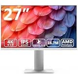 Z-Edge 27 Zoll 4K Monitor UHD (3840x2160) IPS Panel 75Hz(DP) LED Monitor, 250 cd/m², HDR10, FreeSync, Flimmerfrei, HDMI x2, DisplayPort x2, Höhenverstellbar Neigbar Schwenkbar Pivot, Weiß