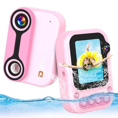 Unterwasserkamera Kinder Kamera Unterwasser Fotoapparat Wasserdicht Digitalkamera 12MP wasserdichte Kinderkamera 1080P Video Foto Kamera Unterwasser Kids Waterproof Cameras 3M/10FT mit 32GB Karte