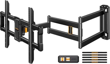 Perlegear TV Wandhalterung mit 943mm Langarm für 42–84 Zoll bis zu 68kg, Extra Langer Reach Fernseher Halterung, Schwenkbare Neigbare Wandhalterung Fernseher, Max VESA 600 x 400mm