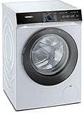 Siemens WG54B2030 Waschmaschine iQ700, Frontlader mit 10kg Fassungsvermögen, 1400 UpM, speedPack XL, Antiflecken-System, Home Connect, Weiß, 60cm
