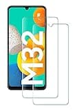 [2 Stück] Panzer Schutz Glas für Samsung Galaxy M32 Schutzglas 9H Härte, Echt Hart Tempered Glass, HD Displayschutzfolie, 2.5D, Ultra-klar, Kratzfest