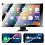 ESSGOO A-pple CarPlay & Android Auto,7 Zoll IPS Carplay Display,Unterstützt Siri & G-oogle Assistant, Online-Karten, einfache Installation, geeignet für Verschiedene Fahrzeugmodelle