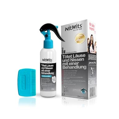 NitWits All-In-One Läusespray – Läusemittel für Kinder – Entfernt Läuse & Nissen in 20 Minuten – Mit Kamm zur Nachbehandlung – 1 x 120 ml Spray