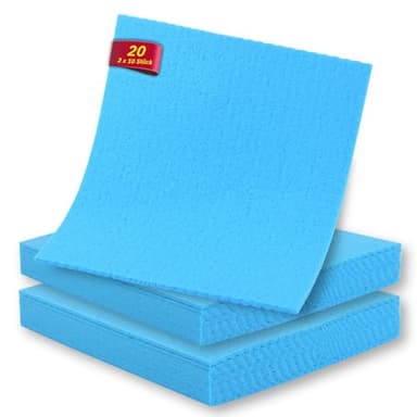 Hypafol Schwammtücher, 2X10 Stück, blau I Spüllappen waschbar zur streifenfreien Reinigung I Als Putzlappen & Spültücher für Küche, Gastronomie & Hotellerie I Vielseitige & langlebige Wischlappen