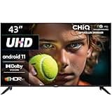 CHIQ 43 Zoll (108 cm) Fernseher,U43H7A,UHD Smart TV,Android 11,WiFi,Bluetooth,Play Store,Dolby Vision, Google Assistant,Chromecast, Netflix,Triple Tuner(DVB-T2/T/S2/C), HDMI2.0, Schwarz