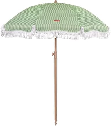 Flamingueo Sonnenschirm Groß, Strand, Schwimmbad, Garten, Balkon, Höhe und Ausrichtung Einstellbar, UPF 50+ Schutz, Polyester, Tragetasche, 210 x 180 cm