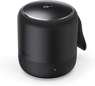 soundcore Anker Mini 3 Bluetooth-Lautsprecher, Kompakter Lautsprecher mit BassUp und PartyCast Technologie, USB-C, Wasserschutz IPX7, Individueller EQ