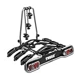 Thule EuroRide Fahrradträger, Fahrradträger Anhängerkupplung 3 Fahrräder Black/Aluminum 3 Bikes