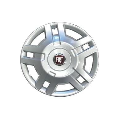 Kit mit 4 anpassbaren Radkappen – für FIAT DUCATO Modell 2009 (ROTES Logo) – Durchmesser 15 Zoll – Nicht original