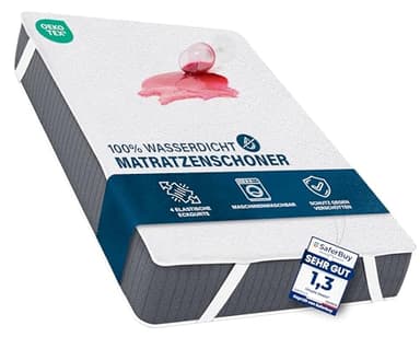 Utopia Bedding Matratzenschoner 180 x 200 cm Wasserdicht, Mit Elastisch Eckbändern, Oeko-TEX Zertifiziert Matratzenauflage Atmungsaktive, Matratzenschutz Weiß