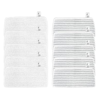 10 Stück für Vileda Steam PLUS XXL Dampfreiniger Ersatzbezüge, Waschbar Mikrofaser Ersatzbezug Kompatibel mit Vileda Steam XXL Dampfreiniger - für Vileda Dampfreiniger Ersatzbezüge (5 Grau + 5 Weiß)