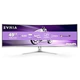 PHILIPS Evnia 49M2C8900AM - 49 Zoll DQHD OLED Curved Gaming Monitor, 240 Hertz, 0,03ms GtG, HDR400, Ambiglow (5120x1440, HDMI 2.1, DisplayPort 1.4, USB-C, USB Hub) Weiss