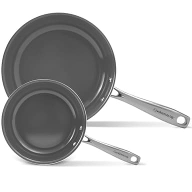 Cookersway Keramikpfanne 20 cm 26 cm Bratpfanne Pfannenset- Keramik Induktion Pfannen Ohne Ptfe Und Pfoa-Beschichtete Pfanne Spülmaschinenfest, Ptfe-Frei Pfas-Frei Pfoa-Frei Induktionsgeeignet