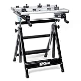 Wiltec Mobile Werkbank bis 100 kg Werktisch klappbar, Arbeitstisch höhenverstellbar 77-107 cm, Werkstatttisch mit Einstellbarer Neigung