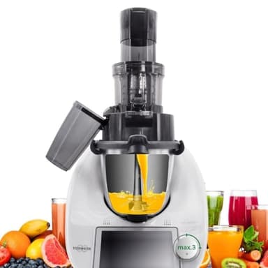 Leckerhelfer® SaftPRO – Slow Juicer, Entsafter passend für den Thermomix TM6, TM5, perfekter kaltgepresster Saft mit dem Kaltentsafter, das perfekte Zubehör passt für Thermomix