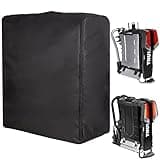 MRWiZMS Tasche für Thule EasyFold 931 und 933 Fahrradträger, aus 600D Oxford Stoff, mit Klappe, Reisverschlüssen und Griffloch für Handgriffe des Zusammengeklappten Träger (Schwarz,60 x 30 X 70 cm)