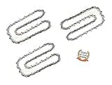 3X Sägekette 50cm; 1,5mm; 0,325"; 76 TG passend für Timberpro Timbertech Husqvarna Stihl Kettensäge