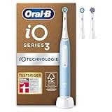 Oral-B iO Series 3 Plus Edition Elektrische Zahnbürste, Electric Toothbrush, drei Putzmodi für Zahnpflege, Designed by Braun, TESTSIEGER Stiftung Warentest (12, 2024), Ice Blue