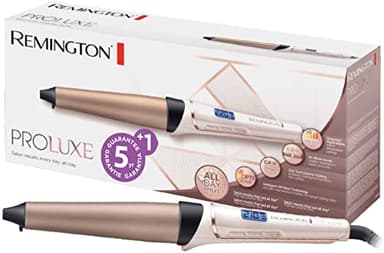 Remington Lockenstab große Locken & natürliche Wellen [kegelförmig 25-38mm] PROluxe Digital (OPTIheat-Technologie, Grip-Tech-Keramik-Beschichtung) -LCD-Display 120-210°C, Beach Waves, CI91X1