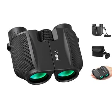 Vilepe 10x25 Kompakt Fernglas-Tragbares Minifernglas Schwaches Licht klares und faltbares Ideal für Outdoor-Aktivitäten wie Wandern und Tierbeobachtung für Erwachsene und Kinder