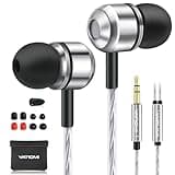 In Ear Kopfhörer mit Kabel, Geräuschunterdrückung Kopfhörer Boosted Bass und HiFi-Klang, 3.5mm In-Ear Ohrhörer Kompatibel für Samsung Galaxy, iPhone, Smartphone, MP3 Players usw