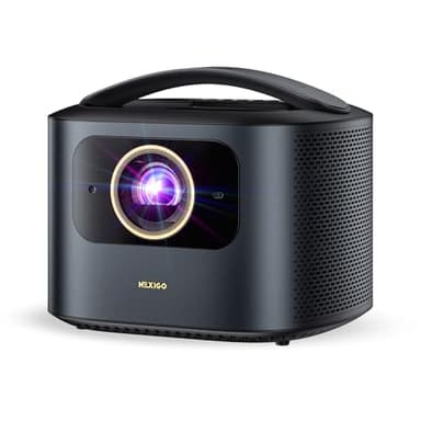 NexiGo TriVision Ultra, 4K Tri-LED-Laser tragbarer Projektor, 2600 Lumen, kein Laserspeckle, Keine Augenbelastung, Dolby Vision, HDR10+, Heimkino/Outdoor mit 3D, 30W DTS Virtual:X, Fire TV-Stick-Fach