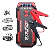 JRAPOTU Starthilfe Powerbank, 2500A Auto Starthilfe für 12V Fahrzeuge(Bis Zu 8,0L Benzin Oder 7L Diesel),Starter Powerbank mit LED Auto Batterie Booster für SUV Motorrad Rasenmäher