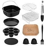 11-Teiliges Mit COSORI Turboblaze Zubehör 6L Airfryer XXL 5,5L 6,4L,BPA-frei Heißluftfritteuse Zubehör für Philips Airfryer XL 6.2L / 5000 Serie XXL 7,2L,Russell Hobbs XXL 8L,Ninja MAX PRO 6,2L