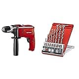 Einhell Schlagbohrmaschine TC-ID 650 E (650 W, Bohrleistung Ø Holz 25 mm, Beton 13mm, Metall 10 mm, Metall-Tiefenanschlag, Gürtelhaken, inkl. 8-tlg. Steinbohrer-Satz)