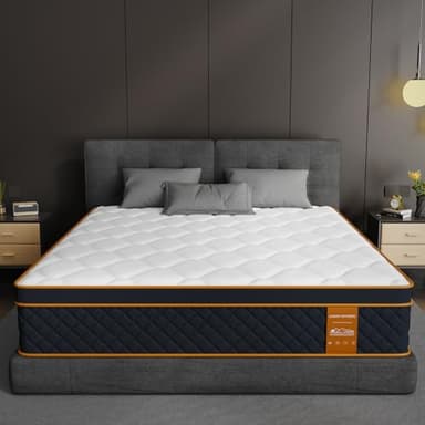 Matratze 120x200 cm Höhe 25cm, 7-Zonen Federkernmatratze, Härtegrad H3, Orthopädische & Ergonomische Federkernmatratze mit Memory-Schaum Schicht, Öko-Tex & CertiPUR Zertifiziert, Rückenentlastende