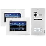 Balter EVO Video Türsprechanlage ? Touchscreen 7 Zoll Monitor ? Türstation für 2 Familienhaus Türklingel ? 2-Draht Bus ? 150° Weitwinkel-Kamera