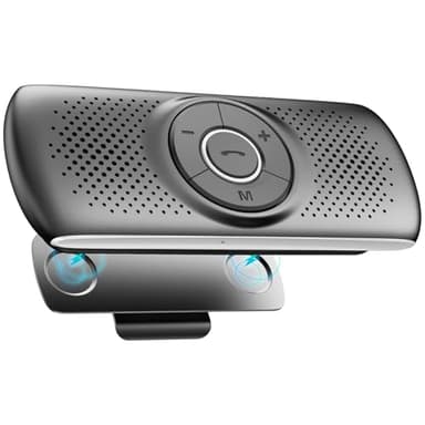 AGPTEK Freisprecheinrichtung für Auto, Bluetooth 5.0, integriertes Mikrofon, mit Clip für GPS, Musik, TF-Kartenslot, automatische Wiederverbindung, Lautsprecher, IOS Siri & Google Assistant, Schwaz