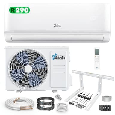 Kältebringer R290 Split Klimaanlage - 12000 BTU - 3,4 kW - Propan Klimagerät mit Heizfunktion, WiFi & App, bis 55qm, sehr leise - 5m Kupferleitung, Kältemittel R290, Montagematerial, Wandhalterung