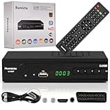 Romicta HD Receiver für Satelliten, Sat Receiver mit HDMI, DVB-S/S2, PVR, EPG, SCART, USB Mediaplayer, HDTV, YouTube, Wetter, Schwarz - HDTV Satelliten Receiver