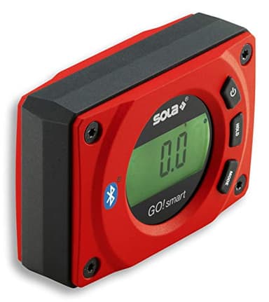 SOLA - GO! smart - Winkelmesser digital mit Bluetooth - digitale Wasserwaage mit LCD - Fernsteuerung über Smartphone und App - Neigungsmesser magnetisch mit V-Nut - bevel box magnetic - IP54