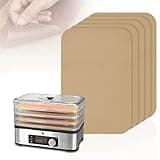 Aieve 5er Dörrfolie für Dörrautomat Fruchtleder kompatibel mit WMF KÜCHENminis Dörrgerät Antihaft Teflon Dauerbackfolie Dehydrator Dürrgerät Blätter, BPA-Frei
