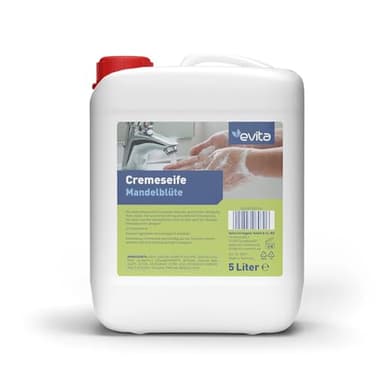 evita Cremeseife Mandelblüte (5 Liter), mit Mandelblütenduft, hautfreundliche Formulierung