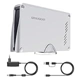 GRAUGEAR Externe Festplatte im Aluminiumgehäuse für PS5, PS5 Slim, PS5 Pro 3,5 Zoll HDD, Formatiert für PS5/PS4, Ideal für Gaming und Speicherplatz (8TB)