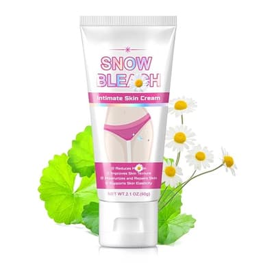 Intim Ble-a-ching Creme - Whi-t-ening Cream - Bl-e-ichcreme Pigmentflecken Entferner - Aufhellungscreme Für Bikini Skin & Underarm - Snow Wh-i-te Cream mit Vitamin C, Centella Asiatica & Kamille