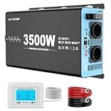OLTEANP 3500W/7000W Wechselrichter 12V auf 230V Reiner Sinus Spannungswandler Power Inverter mit 2 AC Steckdosen,Type-C&USB Anschlüsse,LCD-Bildschirm-Fernbedienung,Für Wohnmobil Wohnwagen