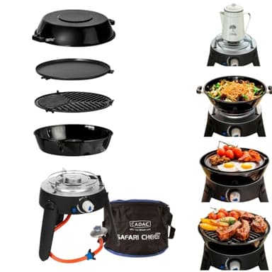 CADAC - Safari Chef 30 LP Camping Grill - 50mBar - Camping Grill Gas - Stahl, Aluminium und Kunststoff - Gas-Campingkocher - Campingzubehör