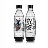SodaStream Flasche Fuse Bürste Design 2 x 1L | Spülmaschinengeeignet, Ersatzflaschen für SodaStream, Wassersprudler mit PET-Flaschen