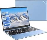 WOZIFAN Laptop 14 Zoll Win 11 Metallgehäuse 256 GB SSD Extends 1TB Notebook Leichter mit Dual WiFi 2.4G+5G FHD Bluetooth USB HDMI Kabellose Maus und deutsche Silikon-Tastaturabdeckung - Blau