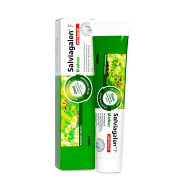 Salviagalen F Madaus (75 ml) - Medizinische Zahnpasta mit Fluorid | Zahnreinigung für empfindliche Zähne mit Dreifach-Aktivschutz