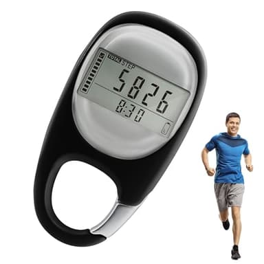 Schrittzähler - 3D Schrittzähler Uhr Damen mit Clip, Pedometer ohne APP und Handy für Gehen Laufen Sport, für Senioren, Kinder, Mannfrau (YZ0625-1226)